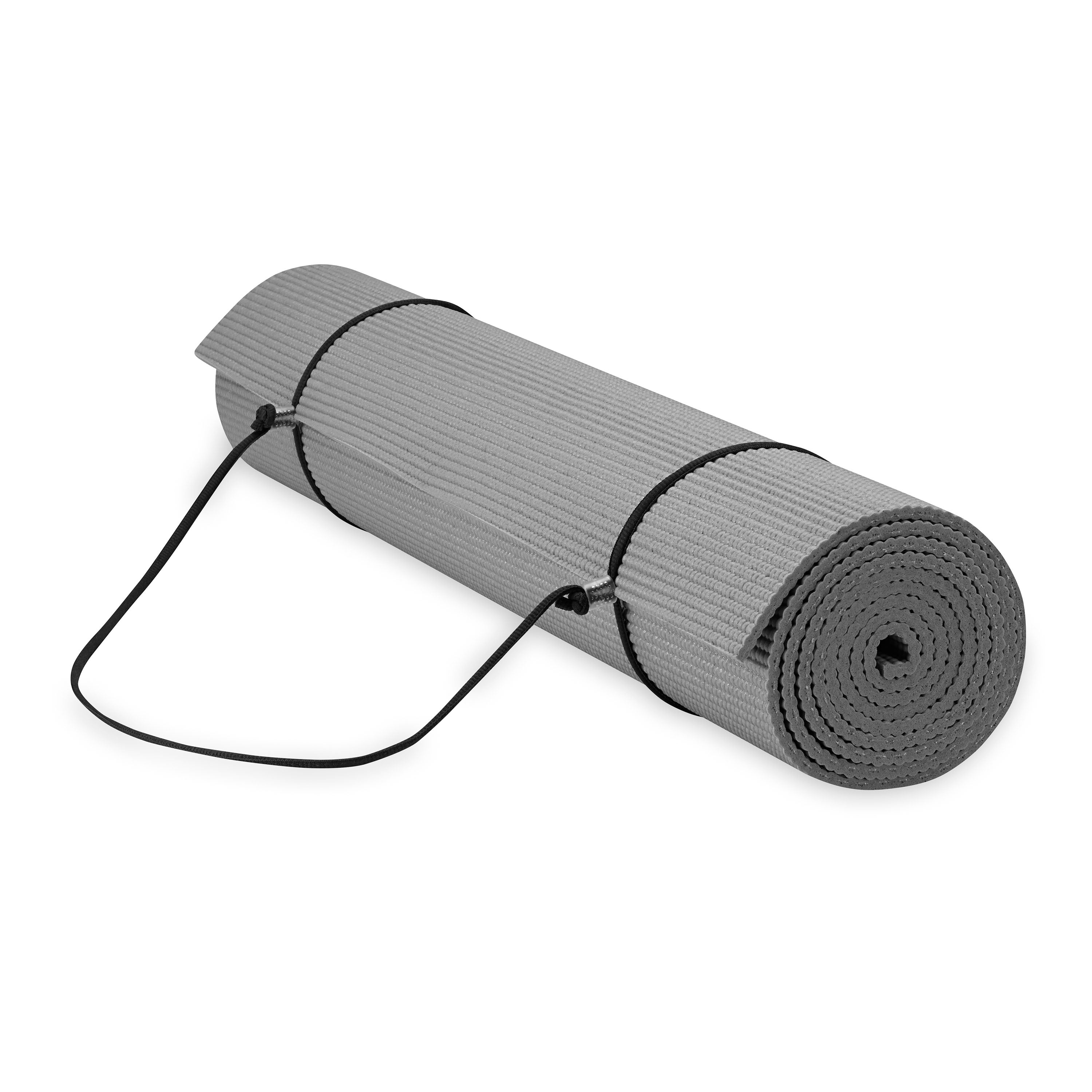 Gaiam Essentials Στρώμα Yoga Grey + Ιμάντας Μεταφοράς Δώρο. Διαστάσεις: Μήκος: 173 εκ Πλάτος: 61 εκ Πάχος: 6 mm - mykarma.gr