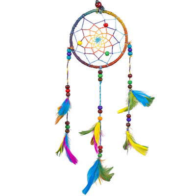 Dreamcatcher Ονειροπαγίδα  ουράνιο τόξο S.  Διαστάσεις: 11 × 25 cm - mykarma.gr