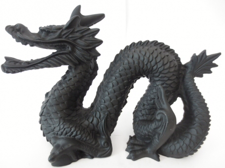 Fengshui Dragon- Δράκος με μπάλα Σύμβολο Δύναμης- μαύρος -resin. Βάρος: 640 g Διαστάσεις: 19 x 13 (cm) - mykarma.gr