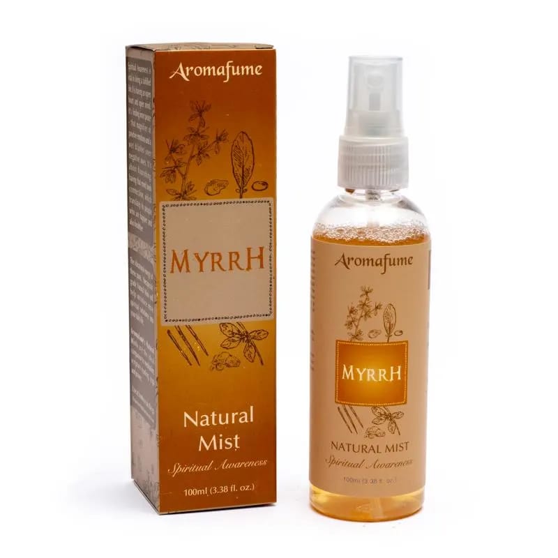 Air Freshener Spray Myrrh -Φυσικό Σπρέι δωματίου με Μύρο για καθαρισμό χώρου - καθαρισμός - με αιθέρια έλαια  100 ml | Αιθέριο Έλαιο - mykarma.gr
