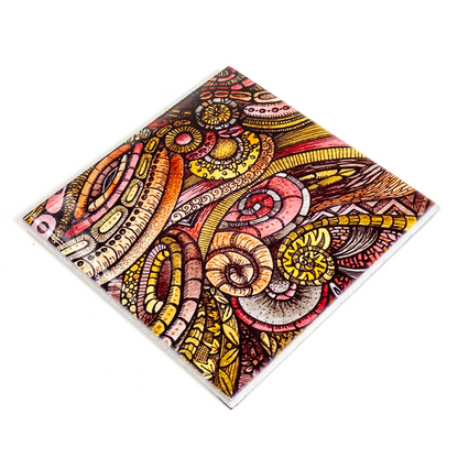 Κεραμικά σουβέρ Mandala σετ των 4.Διαστάσεις:10x10x0,5cm. - mykarma.gr