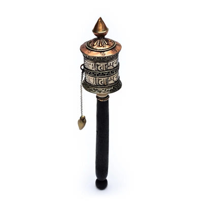 Τροχός προσευχής και καλής τύχης (Prayer Wheel)-Ohm Mani Padme Hum.Διαστάσεις: 21,5 cm. - mykarma.gr
