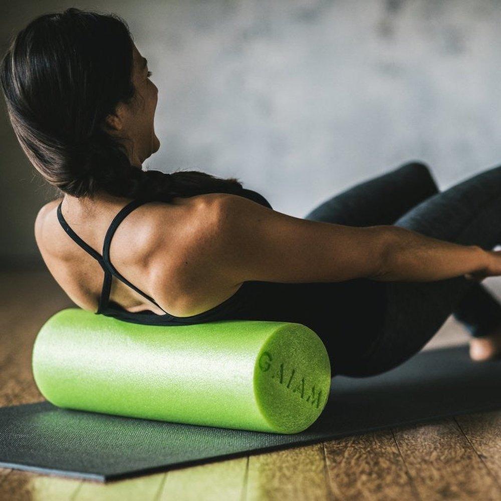Gaiam Block - Restore Muscle Therapy Foam Roller Green - κύλινδρος αφρού για Pilates & μυϊκη θεραπεία  45 x 15cm - mykarma.gr