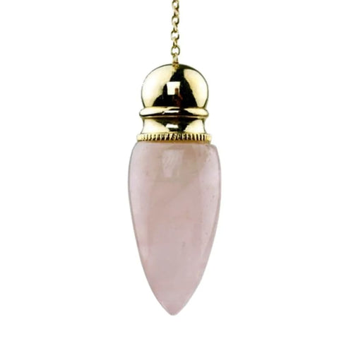 Εκκρεμές (Pendulum) - Ροζ Χαλαζίας(Rose Quartz)- μυτερή άκρη.Μέγεθος 5 cm.Βάρος 20 g - mykarma.gr
