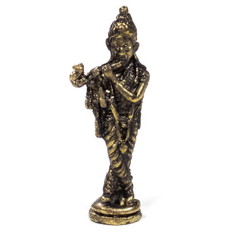Μίνι αγαλματίδιο Krishna-«Ηγέτης,Δάσκαλος,Φίλος»Υλικο:Ορείχαλκος Μέγεθος:4cmΒάρος:13g - mykarma.gr