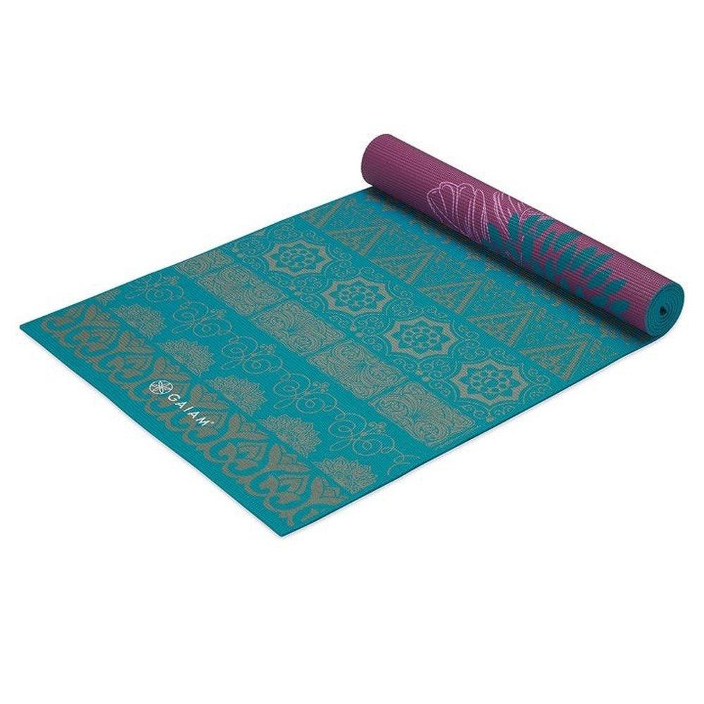 Gaiam Premium Reversible Στρωμα Yoga Kiku- 2 Διαφορέτικα σχέδια στο ίδιο στρώμα(2 όψεις) Διαστάσεις: Μήκος: 173 εκ Πλάτος: 61 εκ Πάχος: 6 mm - mykarma.gr