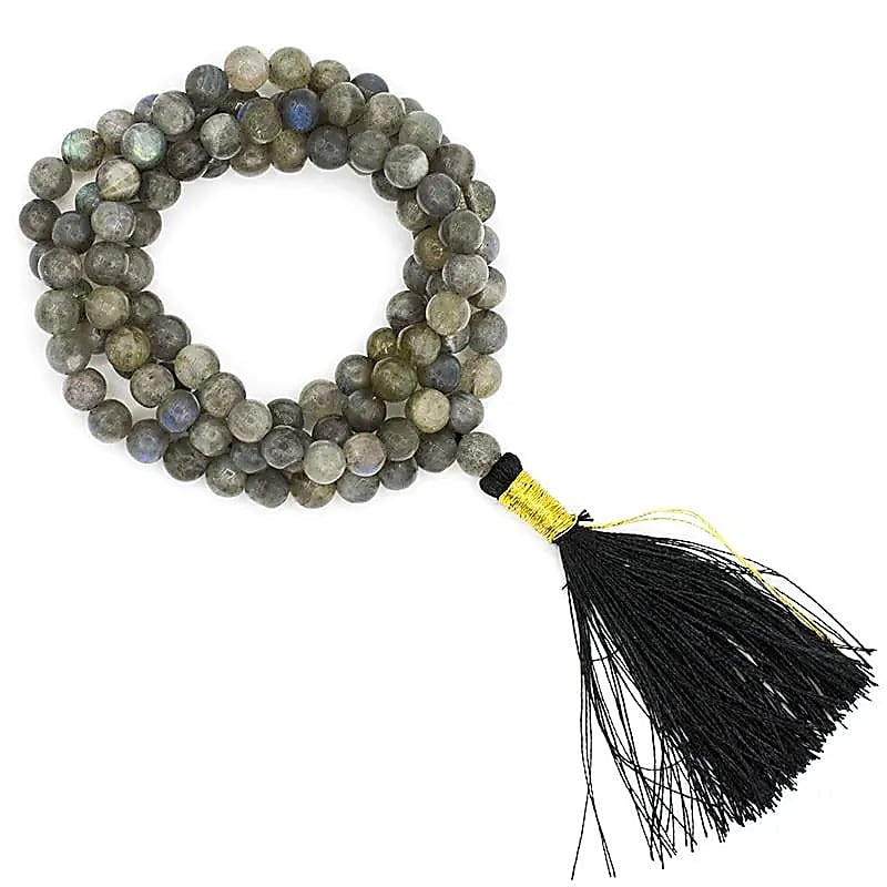 Mala Labradorite- AA ποιότητας-108 χάντρες + τσάντα .Διαστάσεις: 0,5 cm - mykarma.gr