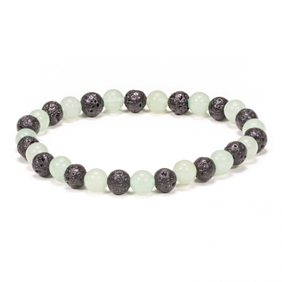 Βραχιόλι Λάβα / Aventurine  Διαστάσεις: 19 εκ  Χάντρες ± 6mm. - mykarma.gr