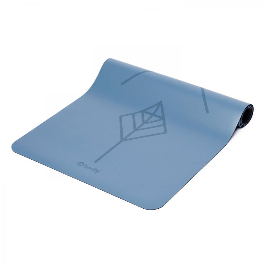 Bodhi - Στρώμα Yoga από φυσικό καουτσούκ & PU  με Tribalign - blue  185 x 66 cm, 4 mm  2,5 kg - mykarma.gr