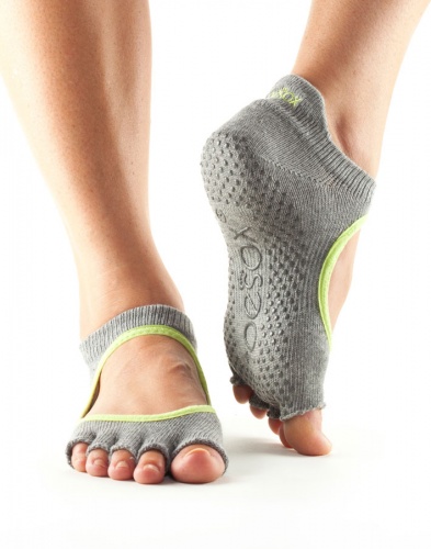 Toesox Half Toe Bellarina Grip | Αντιολισθητικές κάλτσες Μπαλαρίνα με κομμένα δάκτυλα.Απο Οργανικό βαμβάκι. - mykarma.gr