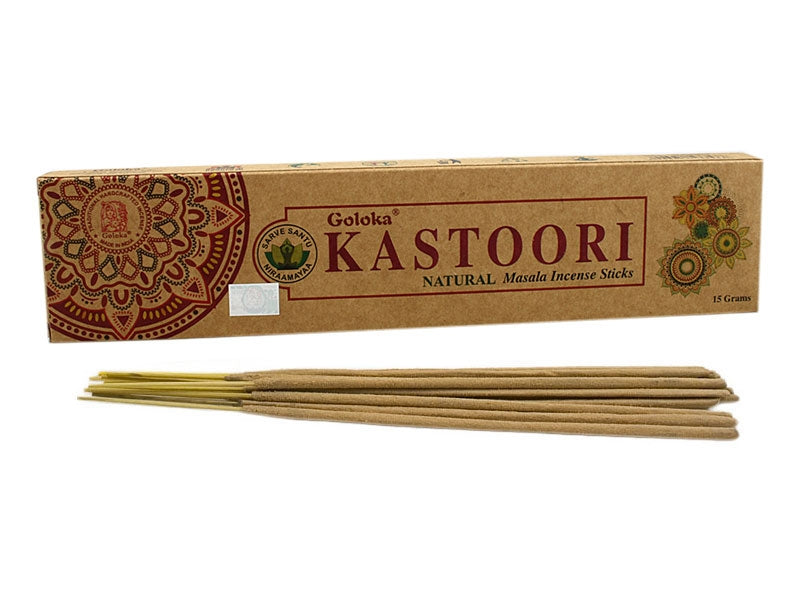 Αρωματικά Στικ Goloka Natural Masala Kastoori (Musk)  15γρ. Χρόνος καύσης για κάθε Στικ 30-40 λεπτά. - mykarma.gr