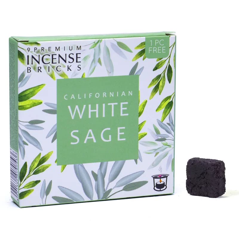Αρωματικό Κάρβουνο White Sage(Φασκόμηλο) για καυστήρα Aromafume 9 Θυμιάματα/Τούβλα + 1 Δώρο-.Βάρος: 40 g - mykarma.gr