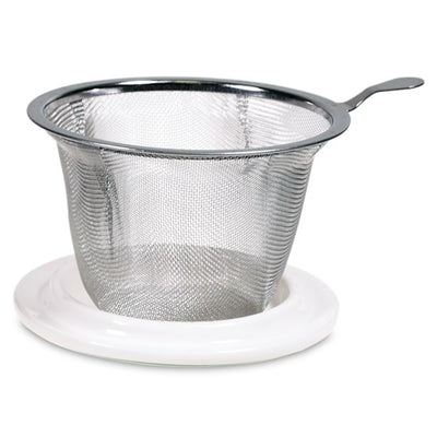 Ενα υπέροχο δώρο! Tea Infuser-Κούπα Mandala Γκρι - Πορσελάνη 400 ml. - mykarma.gr