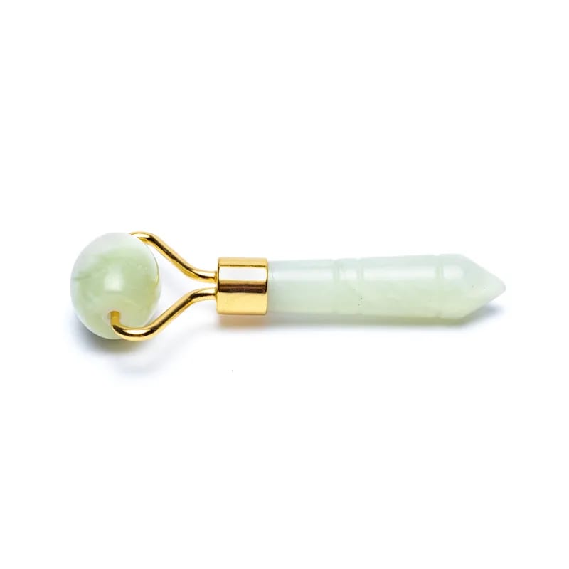 Xinji Jade  Acupressure Massage Roller - Νεφρίτης για μασάζ προσώπου. Διαστάσεις: 8 εκ.Βάρος: 30 γρ - mykarma.gr