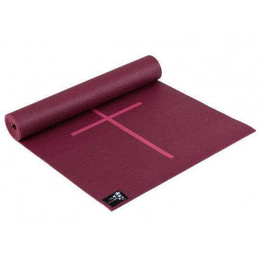 Yogistar- Yoga mat 'Plus-alignment'/Bordeaux-Αντιολισθητικό στρώμα με ευθυγραμμίσεις για Yoga & Pilates.Διαστάσεις :195 cm x 61 cm x 5 mm.Βάρος 1,2 kg - mykarma.gr