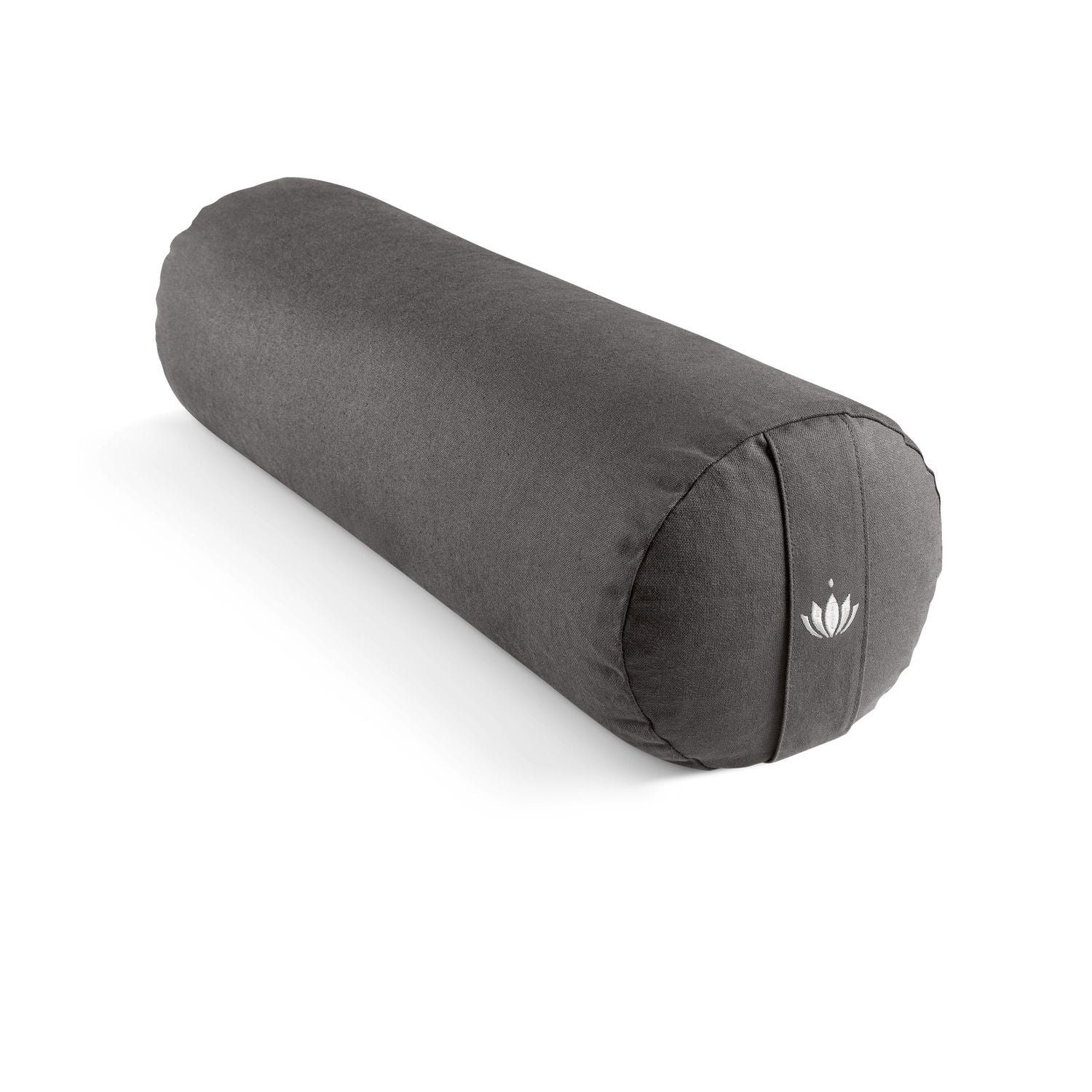 Lotuscrafts Στρογγυλό μαξιλάρι Bolster Restorative - Anthracite - κάλυμμα απο οργανικό βαμβάκι & Lotus. Διαστάσεις: 64 × 24 εκ - mykarma.gr