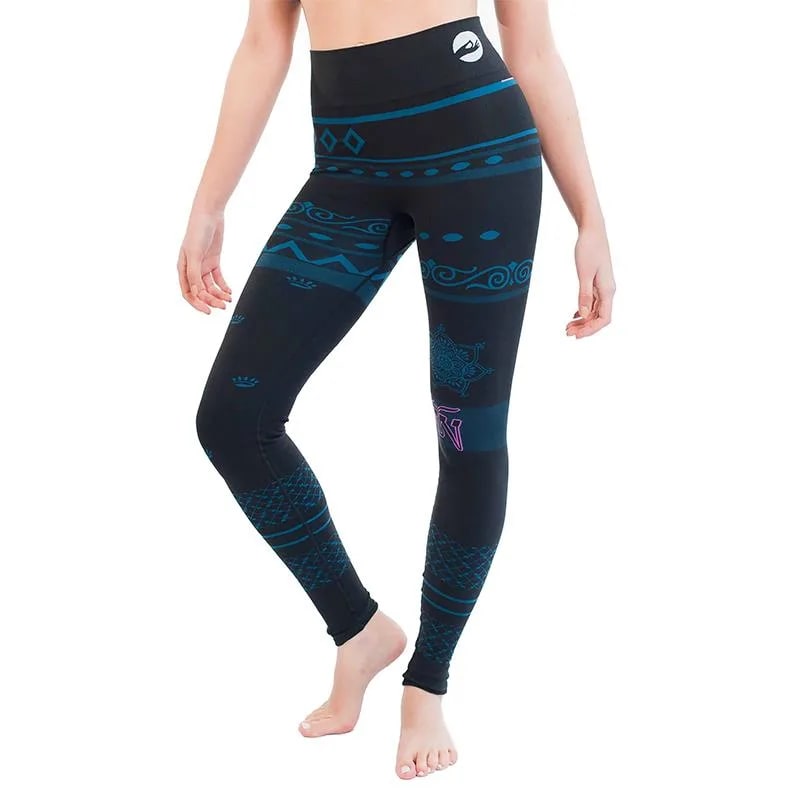 Γιόγκα Κολάν Yoga Leggings -Balance blue/black απο Οργανικό Βαμβάκι  S-M - mykarma.gr