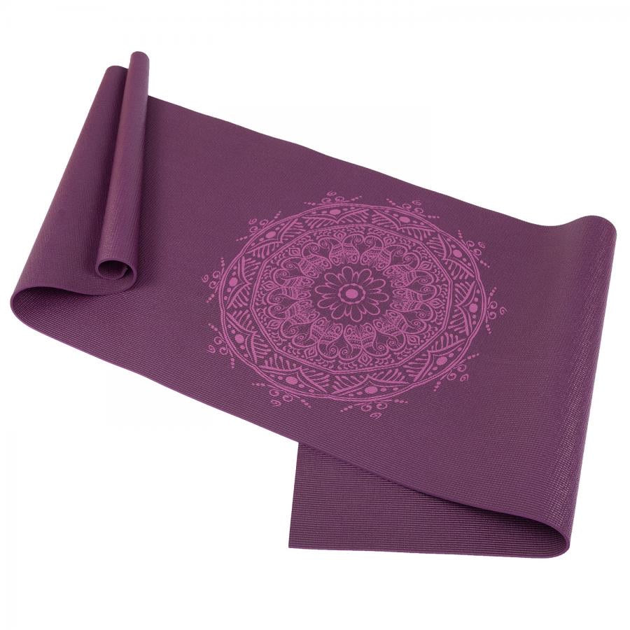 Bodhi στρώμα γιόγκα Leela με Mandala - aubergine 183 x 60 cm, 4.5 mm - mykarma.gr