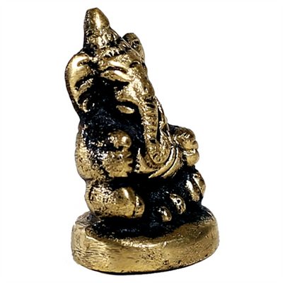Μικρό αγαλματίδιο Ganesha ορείχαλκου (ιδανικό για ταξίδια). Μέγεθος:3 cm Βάρος:24 γρ. - mykarma.gr