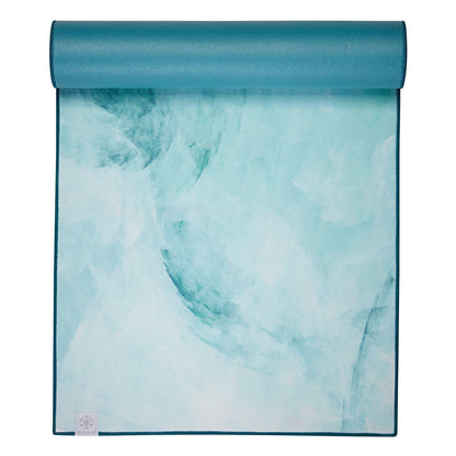 Gaiam Toweled Hot Yoga Mat - 2 σε 1  Στρώμα & Πετσέτα - Seafoam .Διαστάσεις: Μήκος: 173 εκ Πλάτος: 61 εκ Πάχος: 5 mm - mykarma.gr