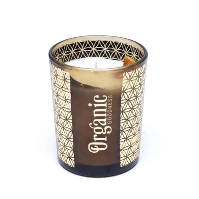 Κερί Σόγιας Organic Goodness με αιθέριο έλαιο Μανταρίνι(Mandarin) & Φλούδα από Πορτοκάλι με Φύλο Δάφνης Χρόνος καύσης 55 ώρες Διαστάσεις:11 x 9 cm - mykarma.gr