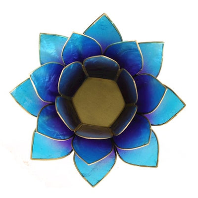 Lotus ατμοσφαιρικό φως Capiz :violet-blue   13,5 εκ. - mykarma.gr