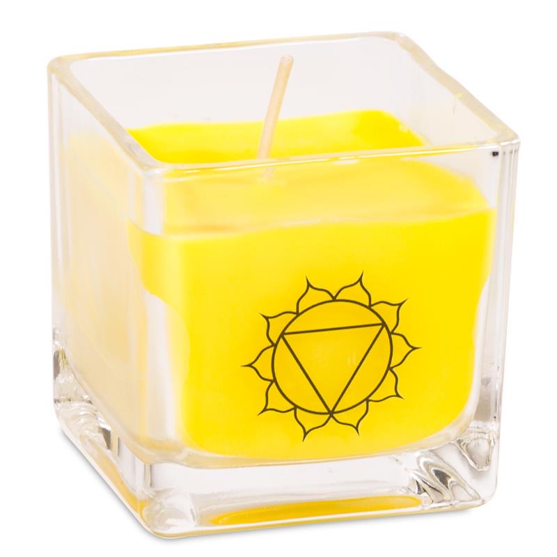 3ο Chakra ECO κερι από κραμβέλαιο με αιθέρια έλαια(Bergamot,Grapefruit). Βάρος : 260 g. Διαστάσεις : 6 × 6 × 6 cm. Χρόνος καύσης 25 ώρες. - mykarma.gr