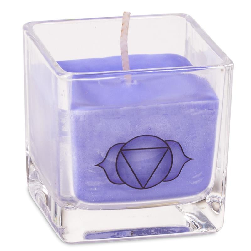 6ο Chakra ECO κερι από κραμβέλαιο με αιθέρια έλαια(Lavender,Camomile). Βάρος : 260 g. Διαστάσεις : 6 × 6 × 6 cm. Χρόνος καύσης 25 ώρες. - mykarma.gr