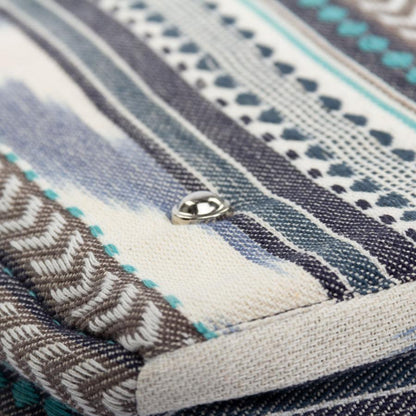 Bodhi Yoga Kit Mat Bag Ethno - Τσάντα Μεταφοράς για στρώμα - βαμβάκι - μαύρο/άσπρο/μπλε . Διαστάσεις 63cm x 20cm x 23cm - mykarma.gr