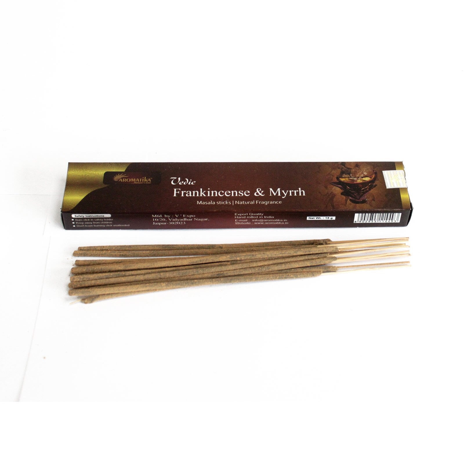 Αρωματικά Στικ-Vedic-Λιβάνι & Μύρο(Frankincense & Myrrh) 15 g.Χρονος καύσης για κάθε Στικ 20 λεπτά. - mykarma.gr