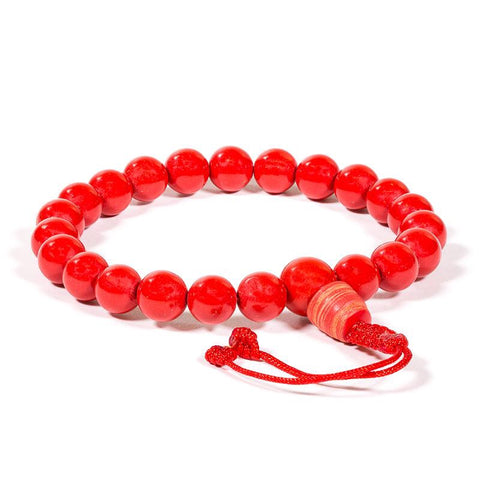 Mala/bracelet Coral 21 beads.Διαστάσεις χάντρας 0,8 εκ. - mykarma.gr