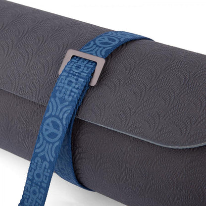 Ιμάντας Μεταφοράς για Στρώμα Yoga -Mat Carry Strap PEACE Blue  165cm (44g) - mykarma.gr
