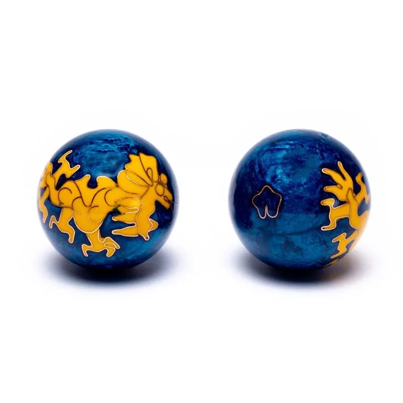 Μπάλες Υγείας - Yellow Dragon -Χρώμα μπλε. Μέγεθος 4 εκ.Υλικό:Ατσάλι. - mykarma.gr