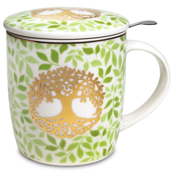 Ενα υπέροχο δώρο! Tea Infuser-Κούπα Tree of Life.Υλικό:Πορσελάνη Περιεκτικότητα:400ml. - mykarma.gr