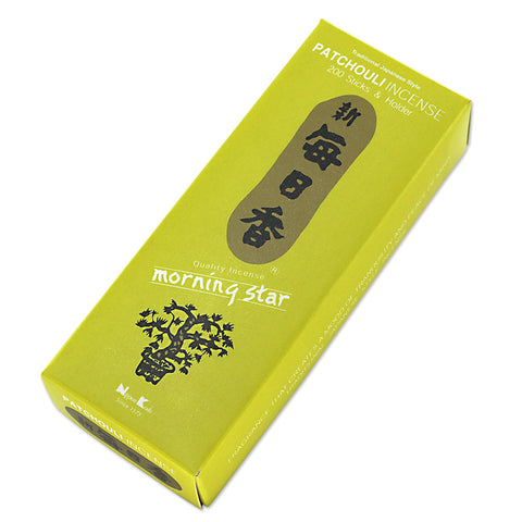 Ιαπωνικό Στικ  - Morning  Star -Πατσουλί (Patchouli) - 200 Στικ + Βάση. Βάρος. 70 γρ. Χρόνος καύσης για κάθε Στικ 25 λεπτά. - mykarma.gr