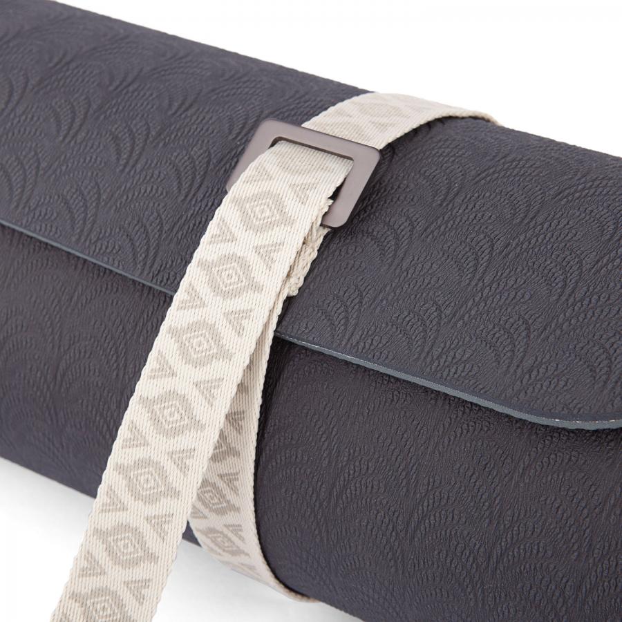Ιμάντας Μεταφοράς για Στρώμα Yoga -Mat Carry Strap ETHNO Ecru 165cm (44g) - mykarma.gr
