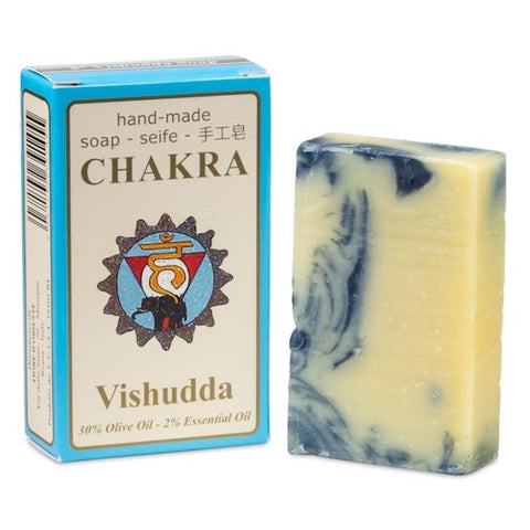 Χειροποίητο Φυσικό Σαπούνι 5 Chakra Vishudda - με αιθέριο έλαιο Λεβάντα (Lavender) 70g - mykarma.gr