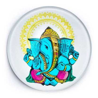 Feng Shui - Διακόσμηση με Μαγνήτη - Ganesh - πολύχρωμο. Διάμετρος: 4 εκ. - mykarma.gr