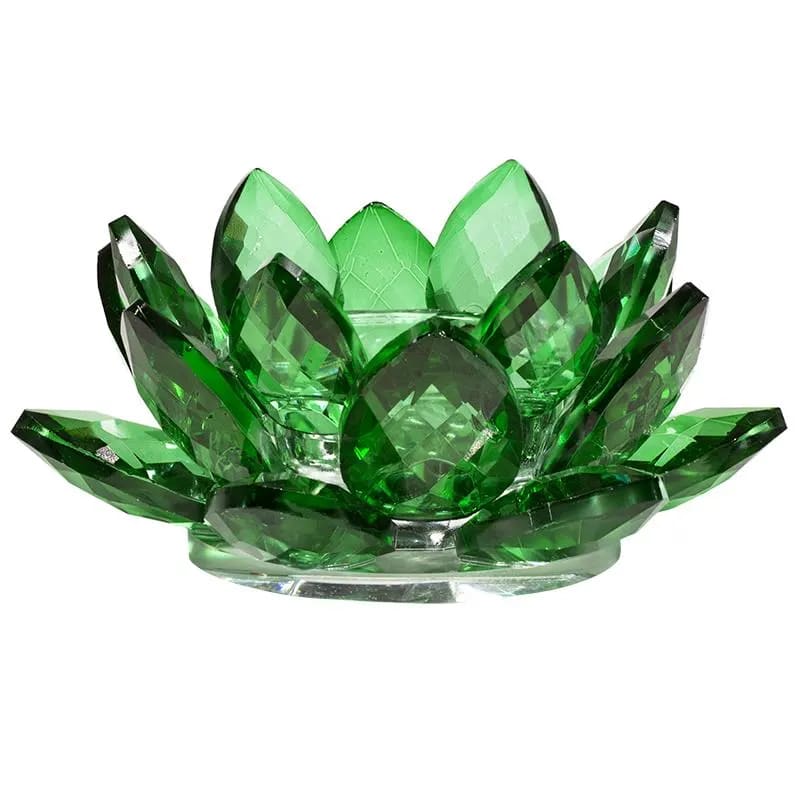 Κρύσταλλοι Feng Shui-Φωτιστικό για ρεσώ- Lotus-πράσινο .Διαστάσεις: 4,5 × 11 cm. - mykarma.gr