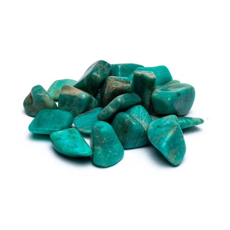 Φυσικό ορυκτό πέτρωμα- Αμαζονίτης (Amazonite)- γυαλισμένες  πέτρες. Βάρος:100γρ Μέγεθος: 2-3 εκ. - mykarma.gr