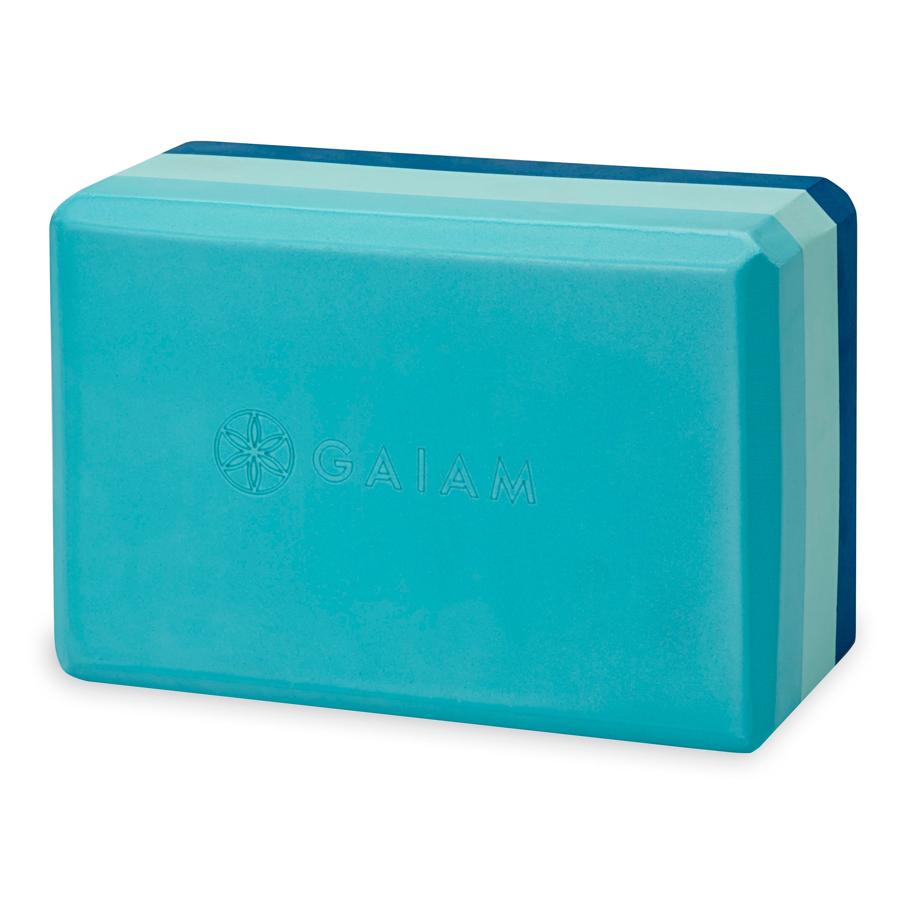 Gaiam -Yoga & Pilates block - τρίχρωμο . Διαστάσεις:23 cm x 15 cm x 10 cm. - mykarma.gr