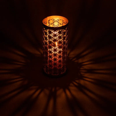 Fair Trade Φωτιστικό για ρεσώ «Flower of Life»  Διαστάσεις: 23 × 10 cm - mykarma.gr