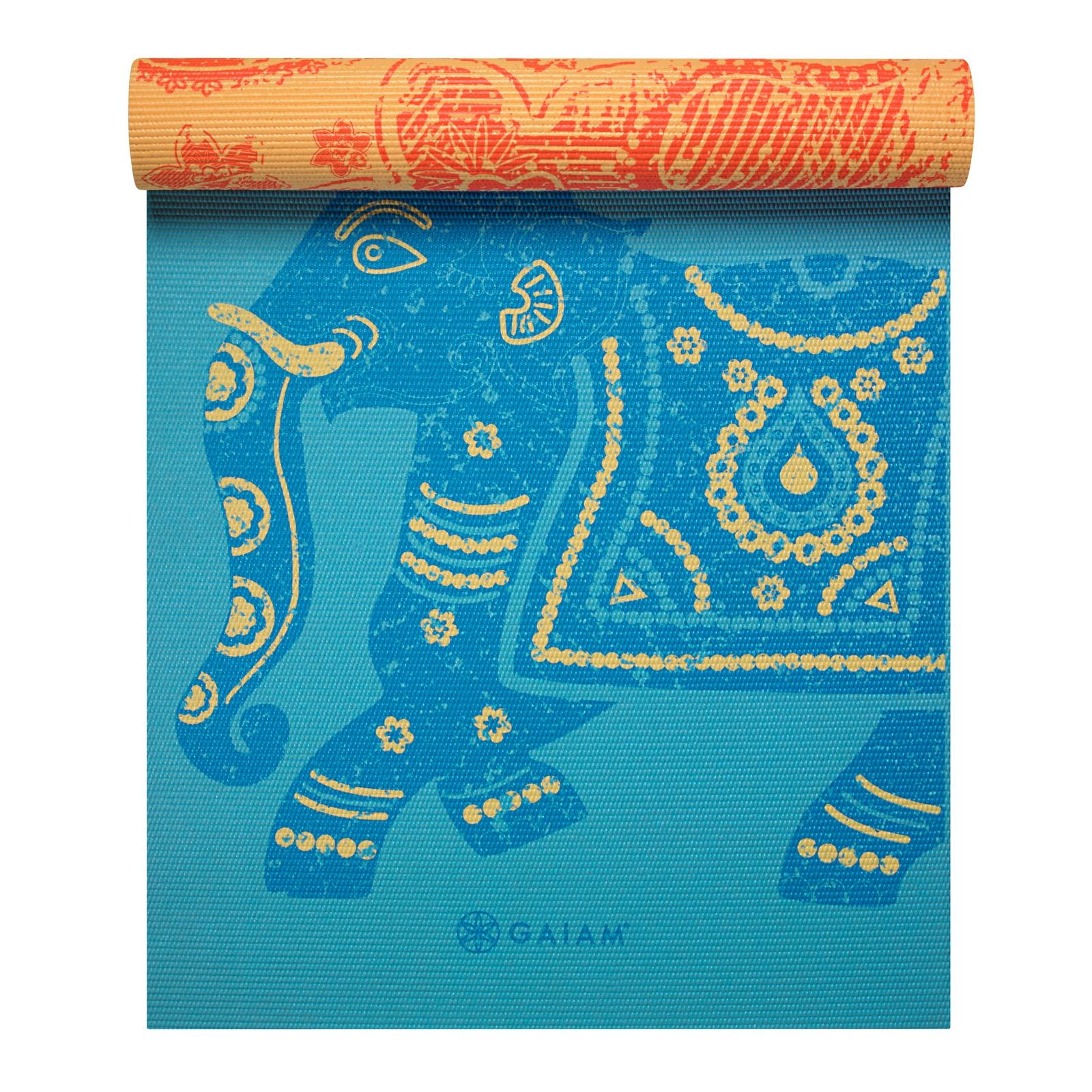 Gaiam Premium Reversible Στρωμα Yoga Elephant - 2 Διαφορέτικα σχέδια στο ίδιο στρώμα(2 όψεις) Διαστάσεις: Μήκος: 173 εκ Πλάτος: 61 εκ Πάχος: 6 mm - mykarma.gr