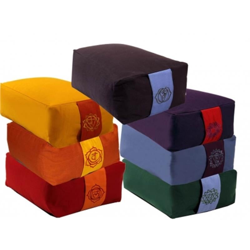 Σετ απο 7 Μαξιλάρια διαλογισμού ορθογώνιο bolster σε 7 χρώματα Chakra .Διαστάσεις 38 εκ x 28 x 13 εκ. - mykarma.gr