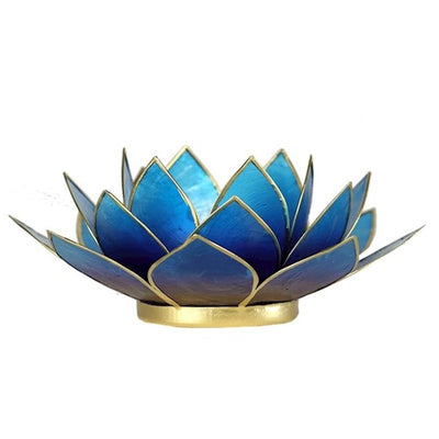 Lotus ατμοσφαιρικό φως Capiz :violet-blue   13,5 εκ. - mykarma.gr