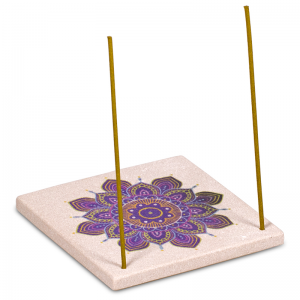 Βαση για Στικ απο Sandstone- λουλούδι Mandala-Διαστάσεις: 10 × 10 εκ - mykarma.gr