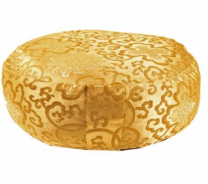 Μαξιλάρι διαλογισμού με κελύφη φαγόπυρο - Lotus -χρυσό.Διαστάσεις: 33 × 17 εκ - mykarma.gr