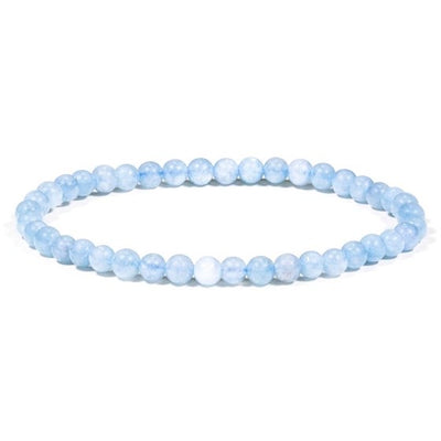 Βραχιόλι Ακουαμαρίνα(Aquamarine)Διαστάσεις: 19 εκ  Χάντρες ± 4mm. - mykarma.gr