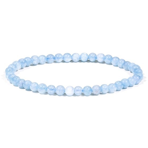 Βραχιόλι Ακουαμαρίνα(Aquamarine)Διαστάσεις: 19 εκ  Χάντρες ± 4mm. - mykarma.gr