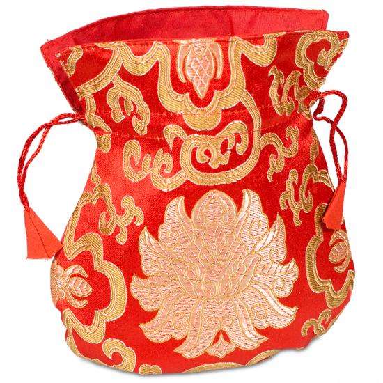 Μωσαϊκό Τσαντάκι-Πουγκί  Lotus κόκκινο  Διαστάσεις: 19 × 16 εκ - mykarma.gr